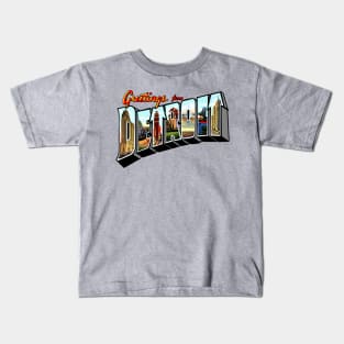 Greetings from Detroit (1950's) Kids T-Shirt